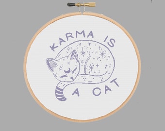 Karma Cat TS Cross Stitch Pattern
