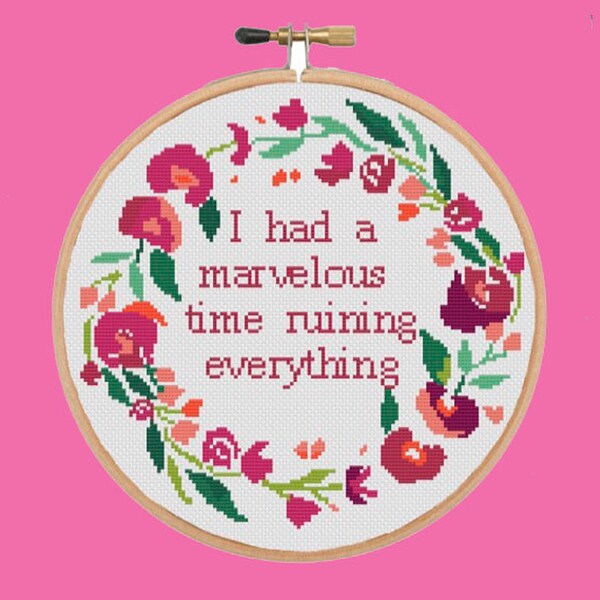 Quote Cross Stitch Pattern, Taylor Swift Inspired