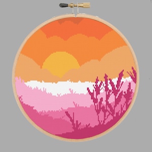 Subtle Pride Lesbian Cross Stitch Pattern PDF