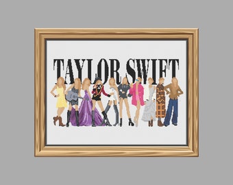 TS Eras (Midnights Included) Cross Stitch Pattern PDF