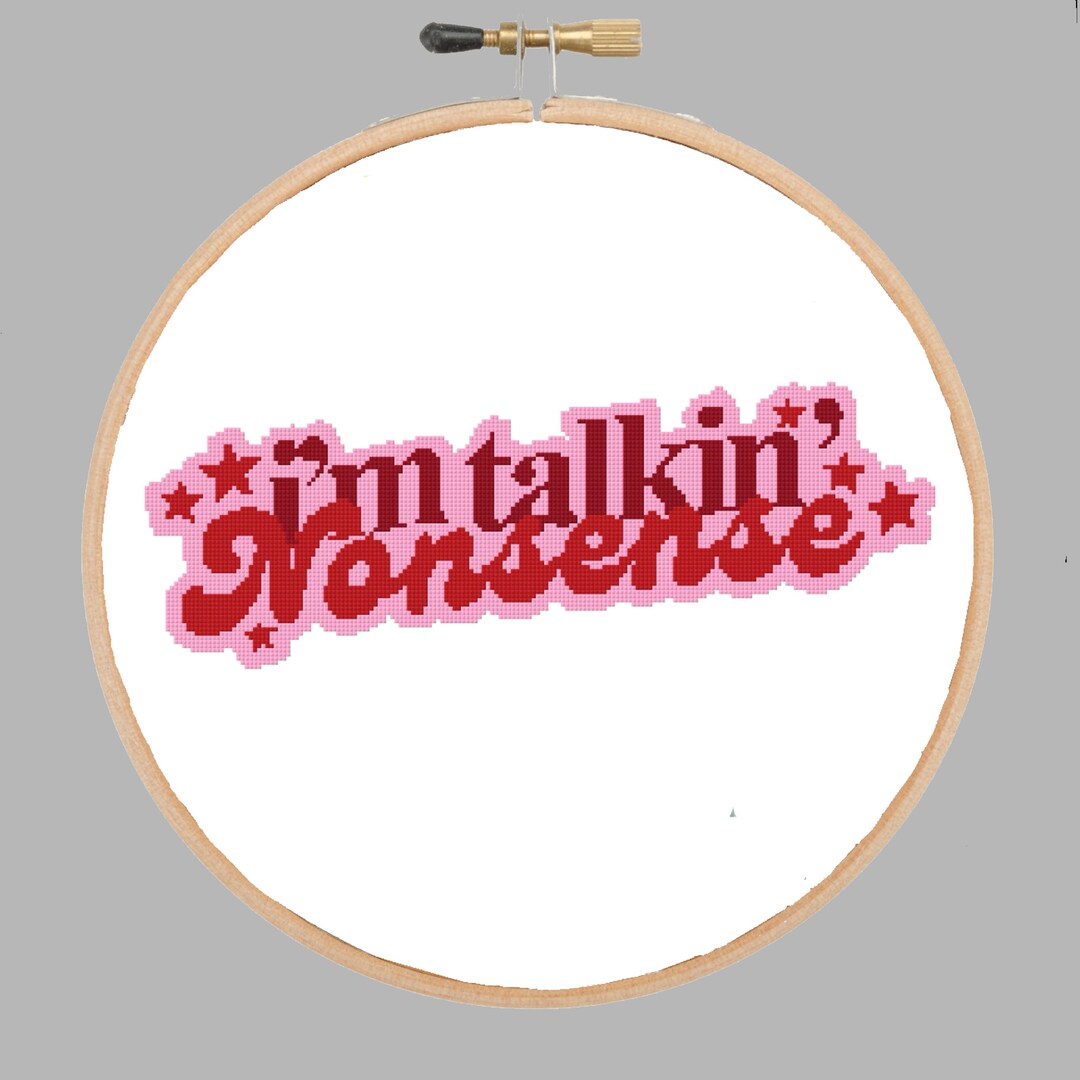 Nonsense Sabrina Carpenter Cross Stitch Pattern - Etsy