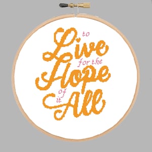 August Lyric Cross Stitch Pattern