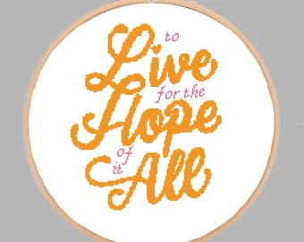 August Lyric Cross Stitch Pattern