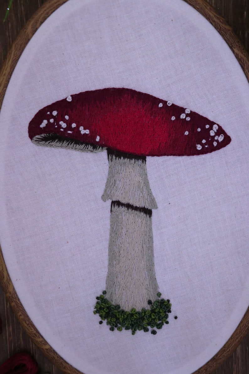 Realistic Mushroom Cottagecore Embroidery Digital Pattern & | Etsy