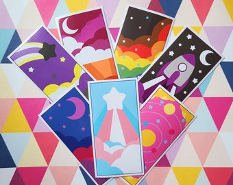Subtle Sky Themed Pride Flag Stickers