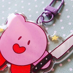Kirby Knife Acrylic Charm
