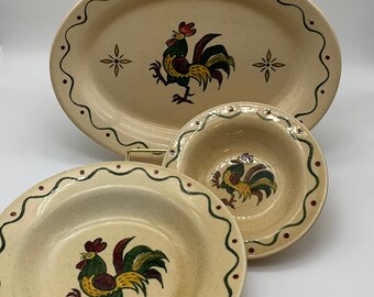 Multicolor 11-Inch Certified International Rustic Rooster Dinner Plate Set of 4 44135SET/4 Multicolor 11-Inch Certified International Rustic Rooster Dinner Plate Set of 4 44135SET/4