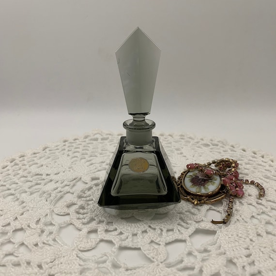 Buy Vintage Smokey Crystal Perfume Bottle Made in West Germany Online in  India 