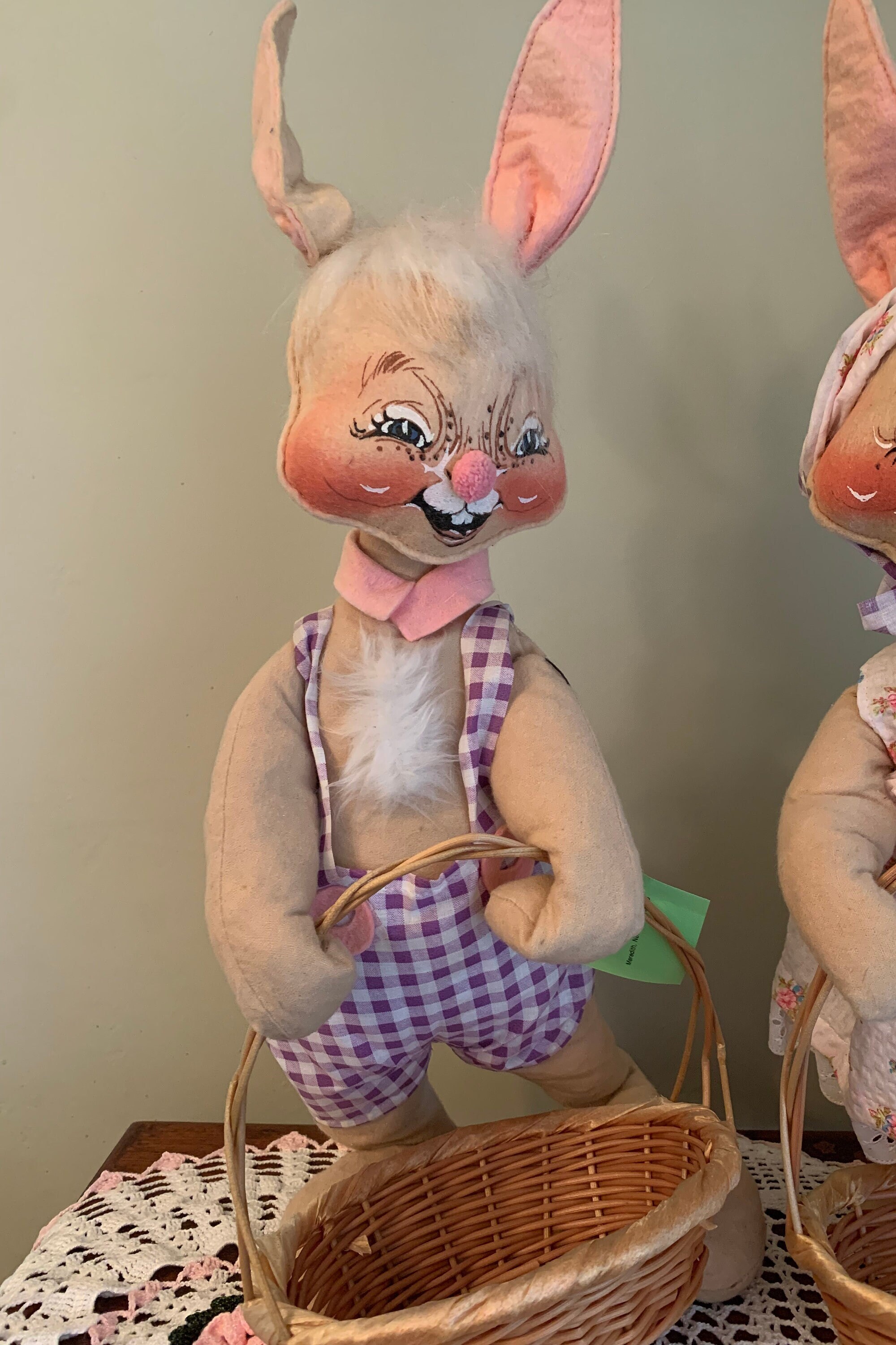 Vintage 1968 Annalee Bunny Boy and Bunny Girl 18 Etsy