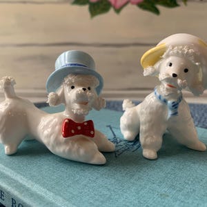 Vintage Ceramic Poodle With Hat - Etsy