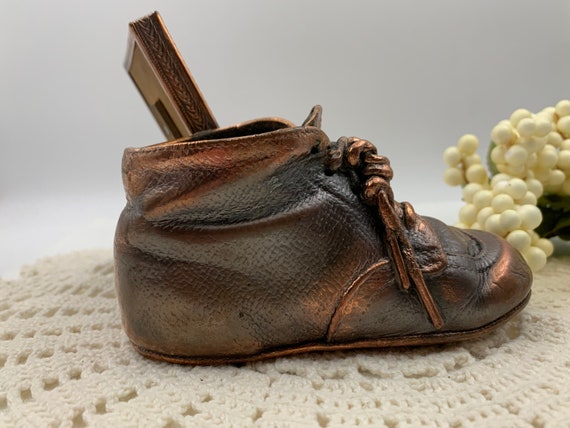 Vintage Bronze Baby Shoe 3x4 Photo Picture Frame Attached Mid Century Modern Decor Nursery or Baby Room New Mom Newborn Shower Gift Etsy Canada