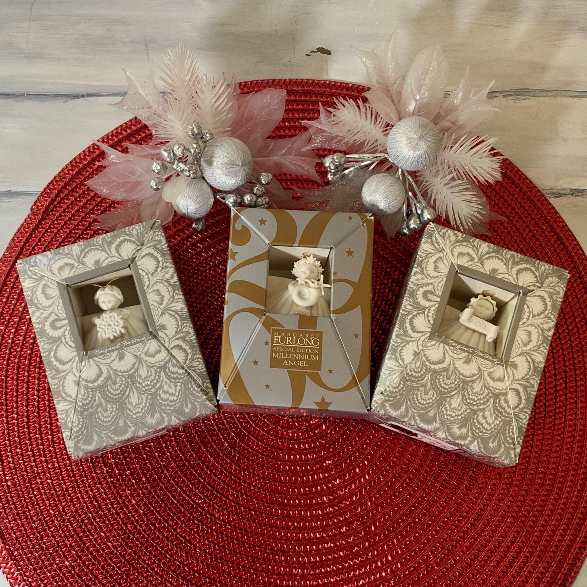 希少 マーガレットファーロング 陶器製クリスマスエンジェル＆スター オーナメント 希少 マーガレットファーロング 陶器製クリスマスエンジェル＆スター