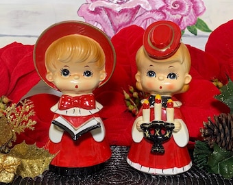 Vintage Judy Blume Christmas Choir Boys, Choir Book OR Candelabra, Ceramic Mid Century Modern Holiday Decor, ** You Choose**, AS IS Read