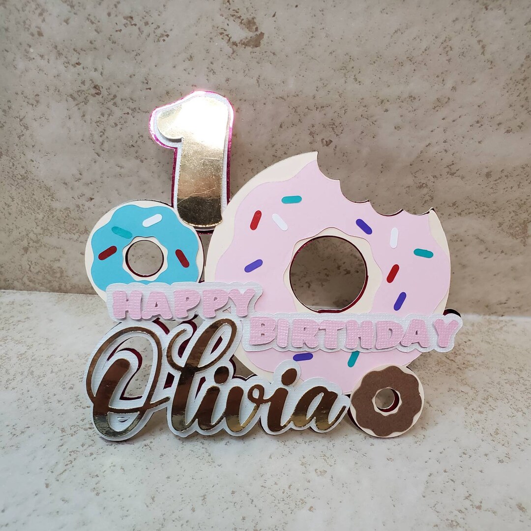 Customized Donut Cake Topper Donut Theme Etsy Customized Donut Cake Topper Donut Theme Etsy