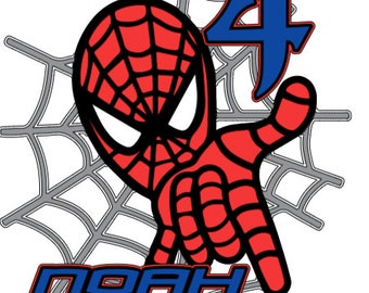 Spiderman Personalized Birthday Cake Topper