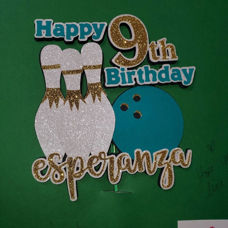 Bowling Birthday Cake Topper Candlepin Bowling Topper 50th Etsy