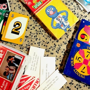 Paquete de tarjetas de juego y tarjetas didácticas de estilo antiguo, papel efímero para manualidades con diario basura, álbumes de recortes y collages de técnica mixta