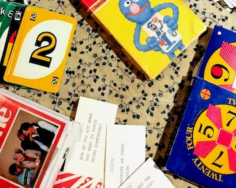Vintage Game Card Ephemera Pack: Junk Journal Collage Art Supply