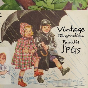151 Dick & Jane Printables / Retro Ephemera / Kinder-Reader / Junk Journal Accessoires