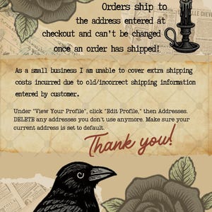 Please double check your shipping address in your order details!