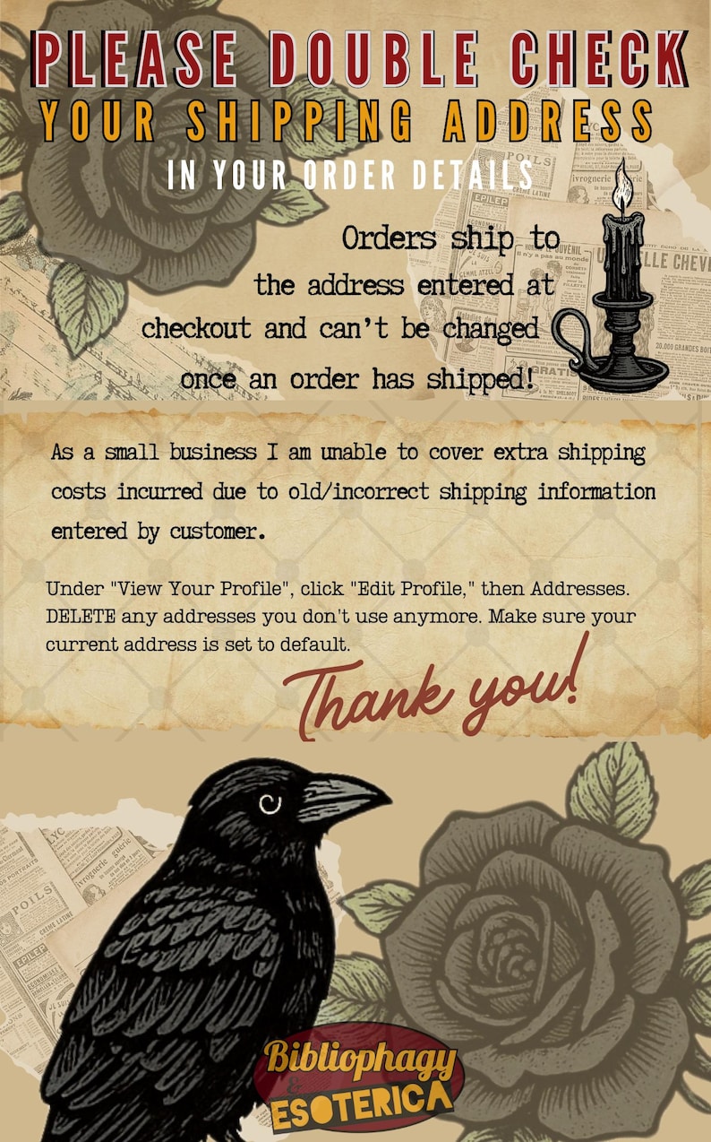 Please double check your shipping address in your order details!