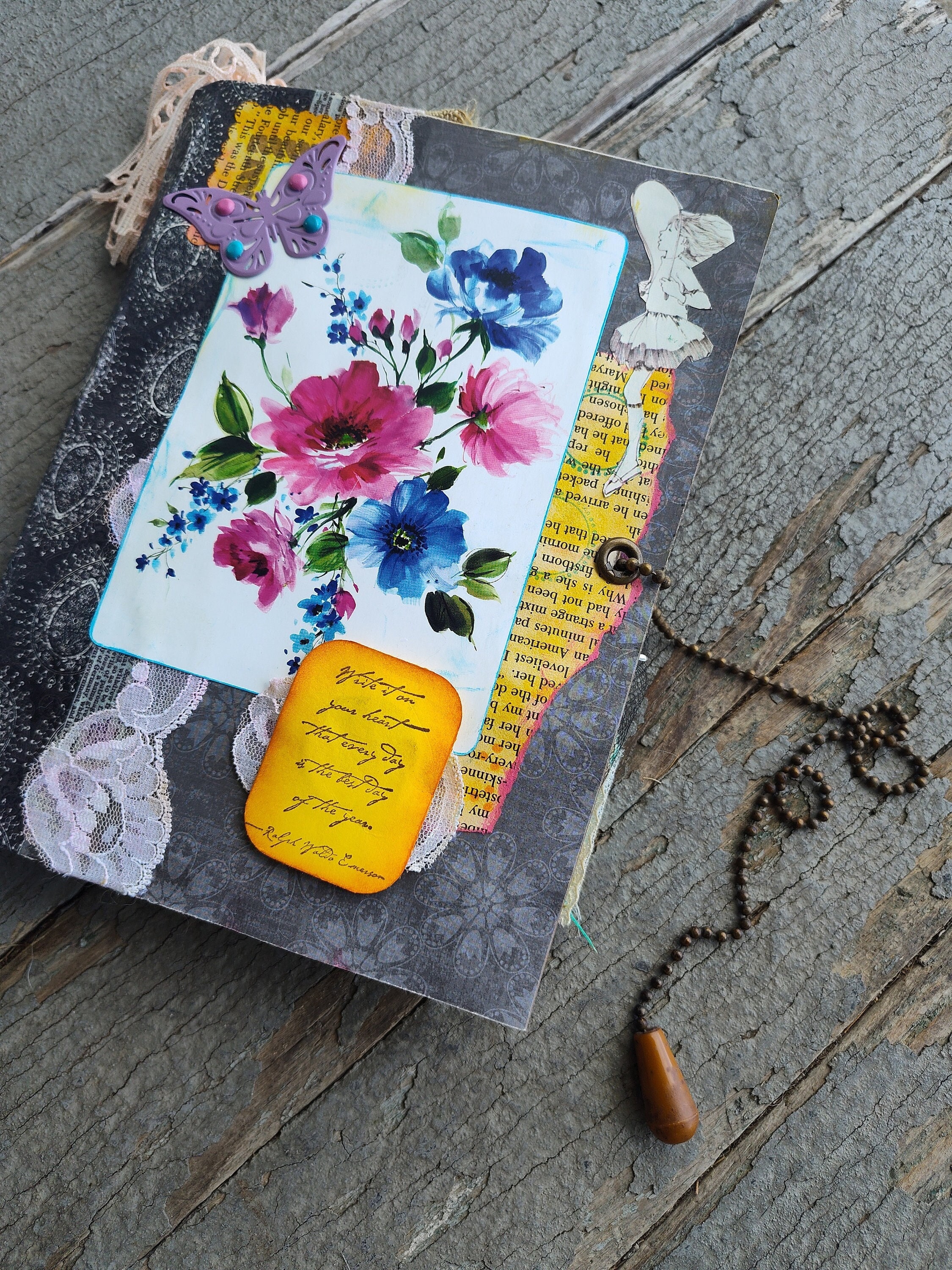 Junk Journal / Handmade Eclectic Softback Journal - Etsy Junk Journal / Handmade Eclectic Softback Journal - Etsy