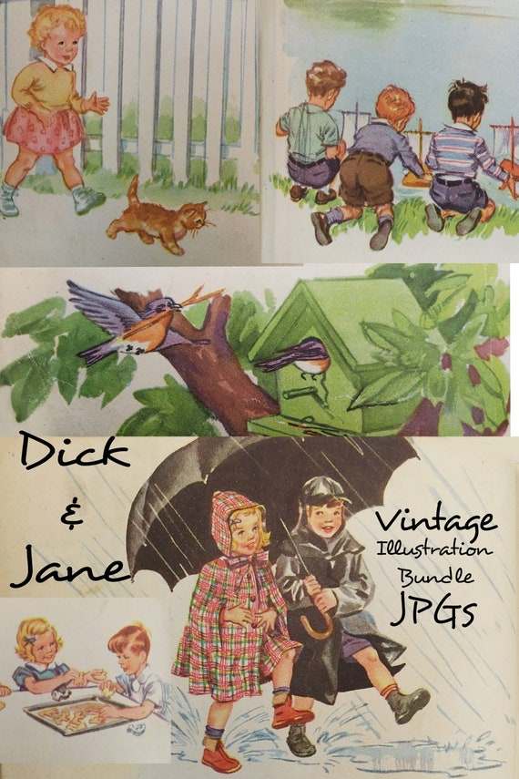 151 Dick &amp; Jane Printables / Retro Ephemera / Children's - Etsy