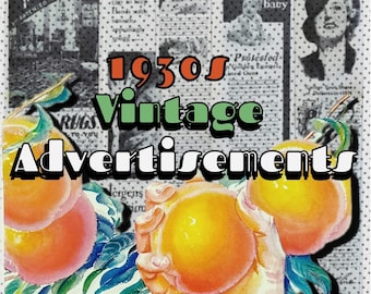 Vintage Printable Ads JPG: 1930s Women's Home Companion Magazine Pages (Digital Download)