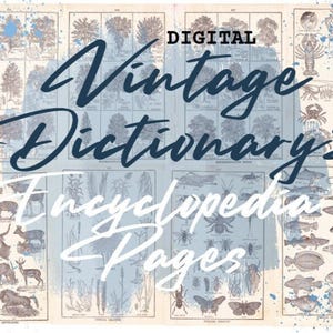 Printable Vintage Dictionary & Encyclopedia Pages: Junk Journal Ephemera (Digital Download)