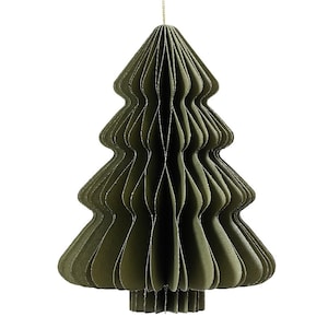 Appendino decorativo verde abete pino - carta, diversi diametri, con chiusura magnetica