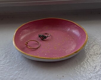 Painted Clay ring and trinket dish