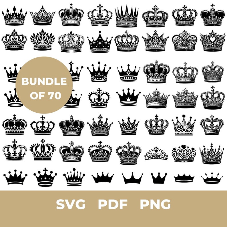 crown svg, crown png, crown silhouette svg, queen crown svg, royal crown svg file
