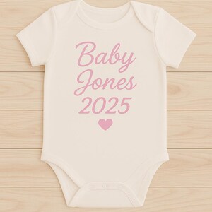 Personalisierte Baby Body: Rosa Herz, Baumwolle Neugeborenen Outfit