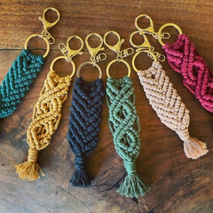 Handmade macrame keychain