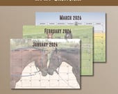 Printable Calendar 2026 Horse Calendar Monthly Wall Calendar for Horse Lover Desktop Calendar Digital Download