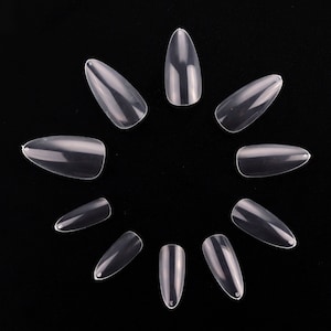 Almond Shaped Clear Nail Tips for Press On Nails and Nail Art