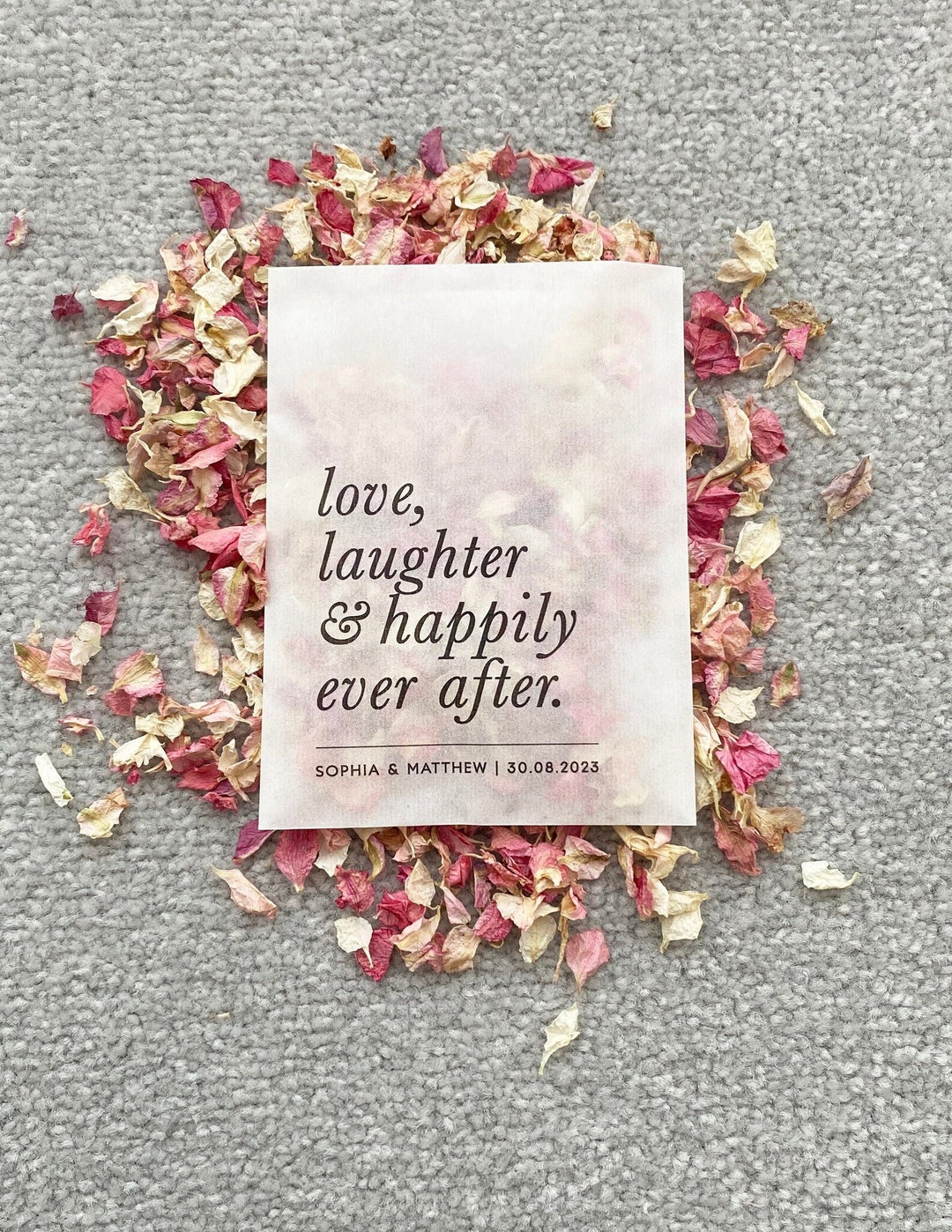 Personalised Biodegradable Confetti Bags Confetti Packets Wedding