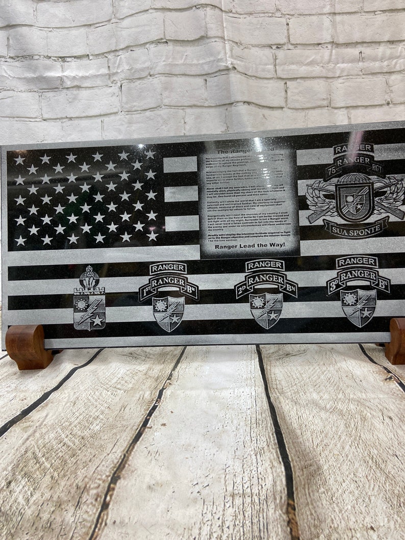 75th Ranger Regiment and Ranger Creed US Flag - Etsy