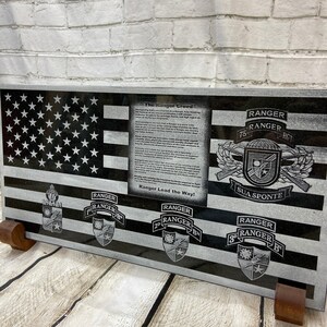 75th Ranger Regiment and Ranger Creed US Flag - Etsy