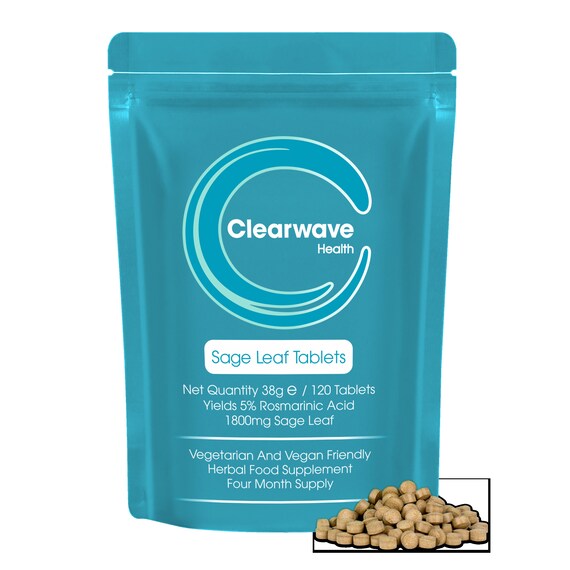 Sage Leaf Tablets 120 Pack High Strength 151 Extract Etsy
