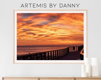 Florida Sonnenaufgang Sonnenaufgang Fotografie Druck: Malerische Meerlandschaft Wandkunst