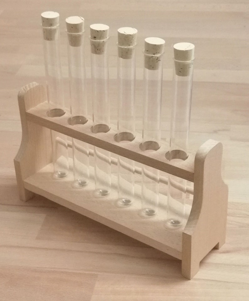 Tyenaza Reagenzglasständer Aus Holz - 6/8/10/12 Löcher - Laborwerkzeug Für Chemie & Heimgebrauch