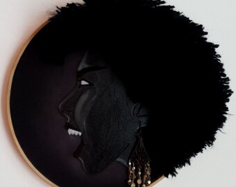 Handmade embroidery -War scream- / Handmade Embroidery -War scream-