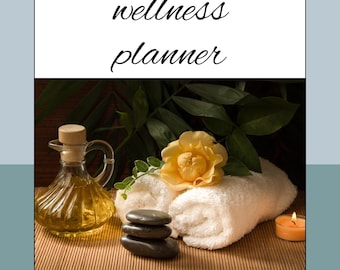 Wellness Weekly Planner: Printable, Sleep, Mood, Exercise, Self Care Journal  Letter size, A4