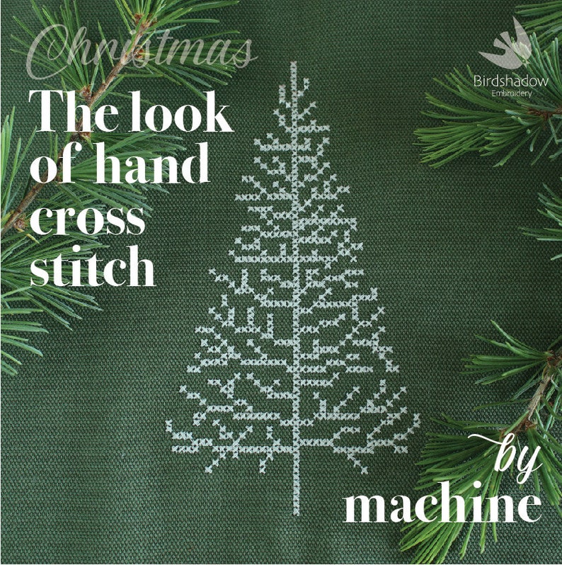Christmas Tree Cross Stitch Machine Embroidery Design - Etsy