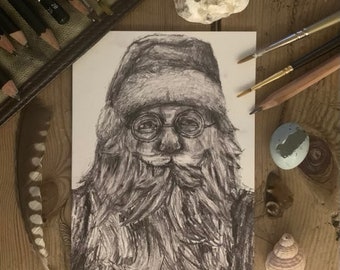 Santa, A6 Greetings Card