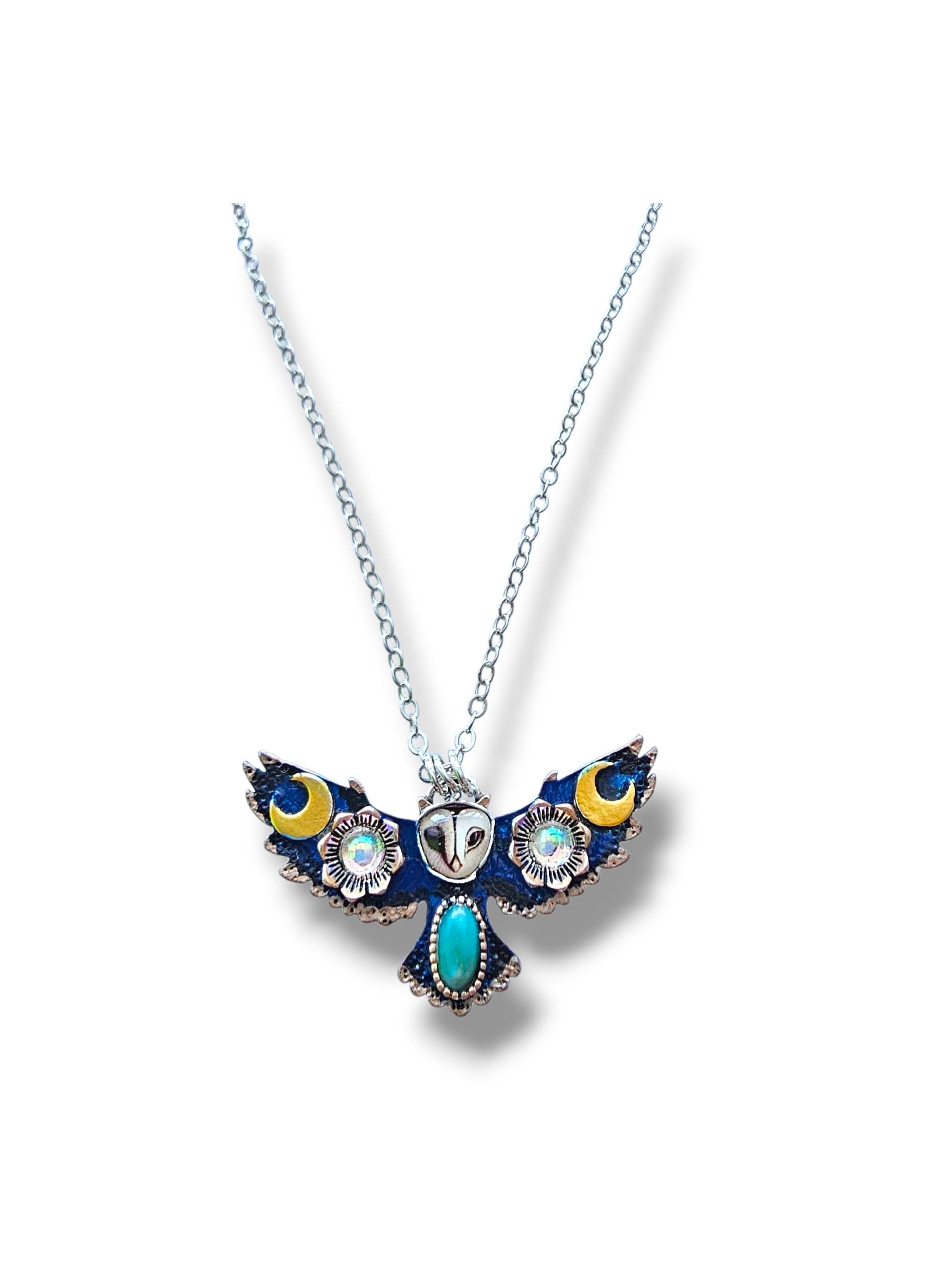 Labyrinth Movie Barn Owl Necklace, Silver, Chain, Jareth, the Goblin ...