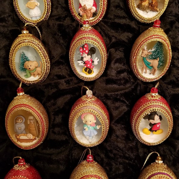 Disney Figurine Christmas Ornaments and Decorations, Goose/Chicken Egg Decorations, Unique Ornaments and Decor
