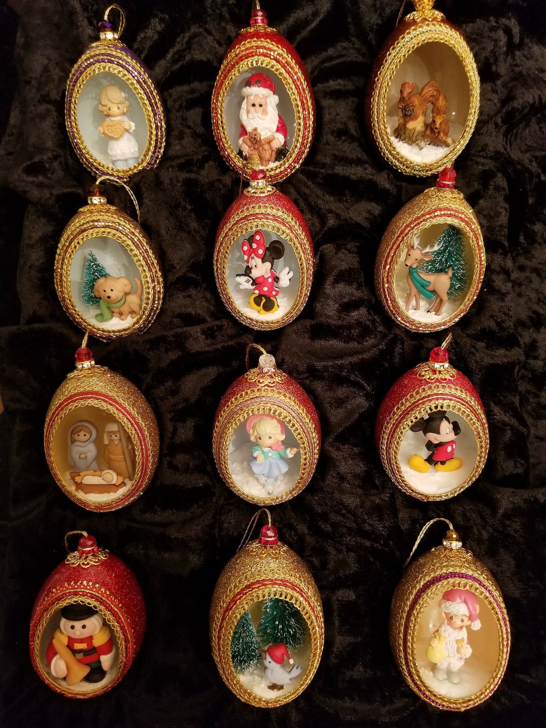 Disney Figurine Christmas Ornaments and Decorations, Goose/chicken Egg