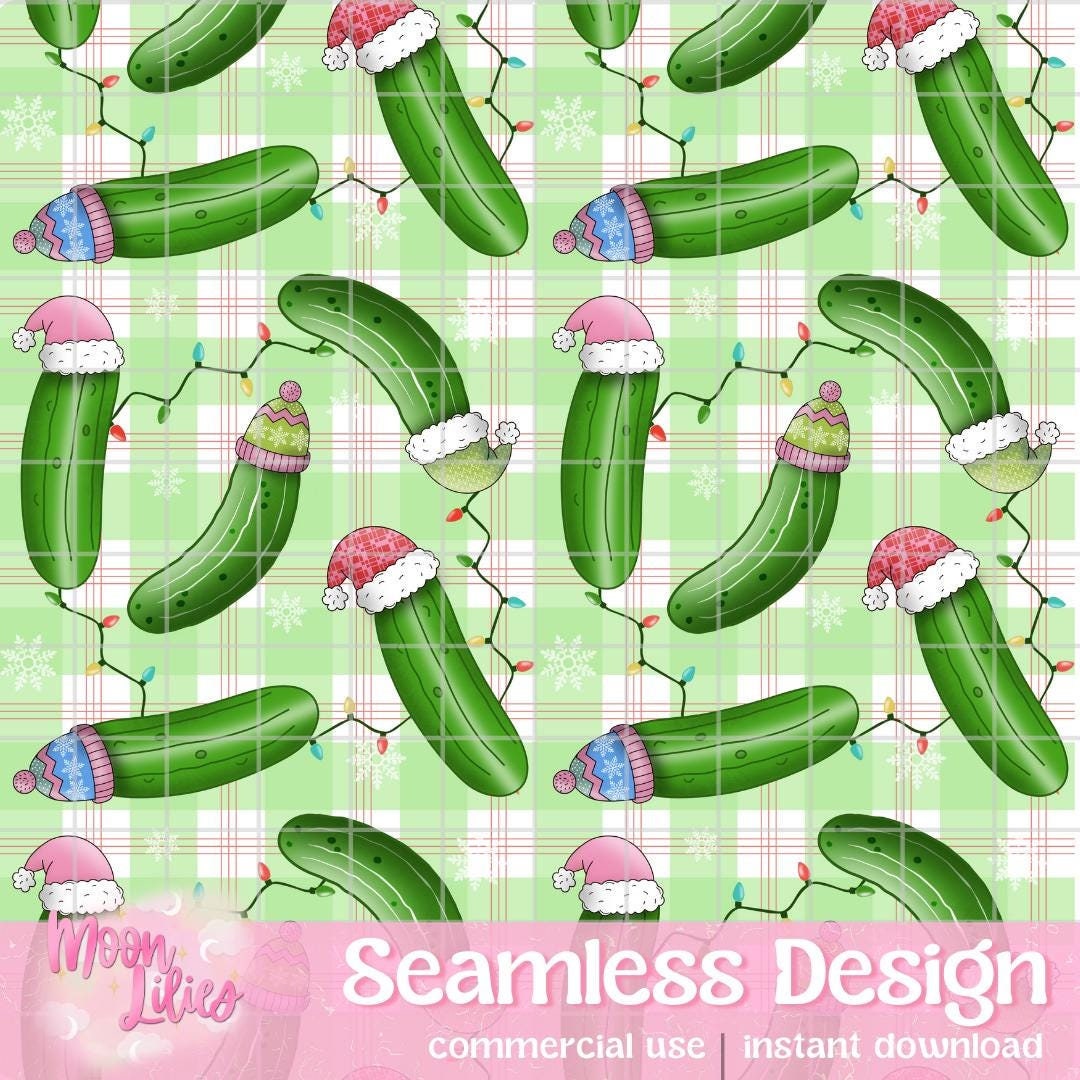 Pickle Christmas Png Seamless Pattern Digital Design Download ...